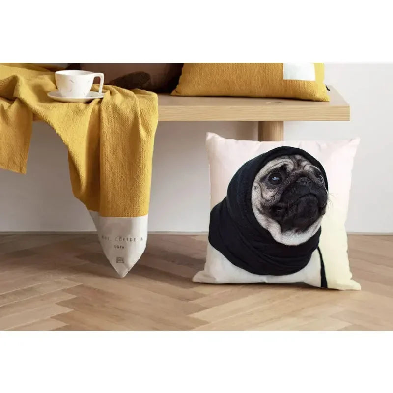Cute French Bulldog Pillowcase for Home Decor by Axyaa