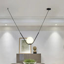 Axyaa Spherical Glass Pendant Light for Restaurant Coffee Shop Bar LED Lamp