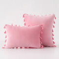 Black Tassel Pillowcases by Axyaa - Velvet Holiday Home Decoration Gift