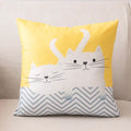 Nordic Cartoon Print Pillow Cover for Axyaa Square Cushion Sofa Decor