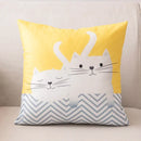 Nordic Cartoon Print Pillow Cover for Axyaa Square Cushion Sofa Decor