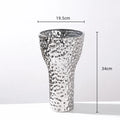 Axyaa Golden Geometric Ceramic Vase Flowerpot Home Decoration Accessory