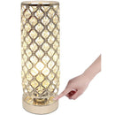 Axyaa Luxury Crystal Table Lamp Touch Dimmable USB Charging Eye Protection
