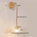 Axyaa Glass LED Wall Light Fixture with Pull Chain Switch