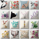 Deer Animal & Natural Leaves Cushion Cover by Axyaa - Home Decoration