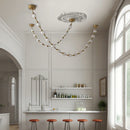 Axyaa Nordic Stair Chandelier Pendant Ceiling Light for Living Room and Dining Room