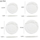 Axya Irregular Texture Ceramic Dinner Plate Set