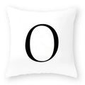 Axyaa Polyester Alphabet Cushion Cover 45X45cm for Home Sofa Decor