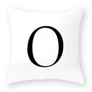 Axyaa Polyester Alphabet Cushion Cover 45X45cm for Home Sofa Decor