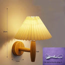 Axyaa Wooden Wall Light Paper Umbrella LED Sconces for Home Decorations