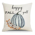 Axyaa Autumn Pumpkin Cushion Cover 18x18 Inches - Modern Thanksgiving Decor Pillowcase