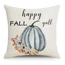 Axyaa Autumn Pumpkin Cushion Cover 18x18 Inches - Modern Thanksgiving Decor Pillowcase