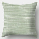 Axyaa Green Plaid Avocado Pillowcase Square Sofa Cushion Cover