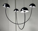 Axyaa Modern Curved Mushroom Pendant Light - Nordic Minimalist Designer Fixture