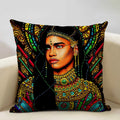 Axyaa African Woman Ethnic Cushion Cover 45x45cm