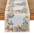 Axyaa Watercolor Flower Foliage Table Runner for Kitchen and Holiday Party