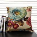 Axyaa Flower Print Cushion Cover: Decorative Sofa Throw Pillow for Home Décor & Comfort.