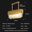 Axyaa Luxury Crystal Ceiling Chandelier - Elegant Pendant Lighting for Home Decor