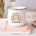 Axyaa Rainbow Enamel Mug for Kids - Personalized Drinkware Gift