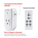 Axyaa Wireless Outlet Switch for Lights Fans & Appliances - Long Range White