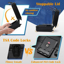 Axyaa Aluminum Trading Card Case with Individual Slots and TSA Locks