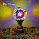 Axyaa Vintage Turkish Mosaic Table Lamp Handcrafted Art Deco Bedside Night Light
