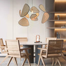 Axyaa Petals Chandelier: Wicker Hanging Flower Lamp, Japan Style Pendant Lights
