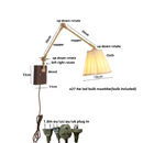 Axyaa Wood LED Wall Sconce Modern Rotatable 2 Arms Stair Light