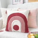 Axyaa Rainbow Tufted Tassel Cushion Cover, 45x45cm Home Decor Sofa Pillow