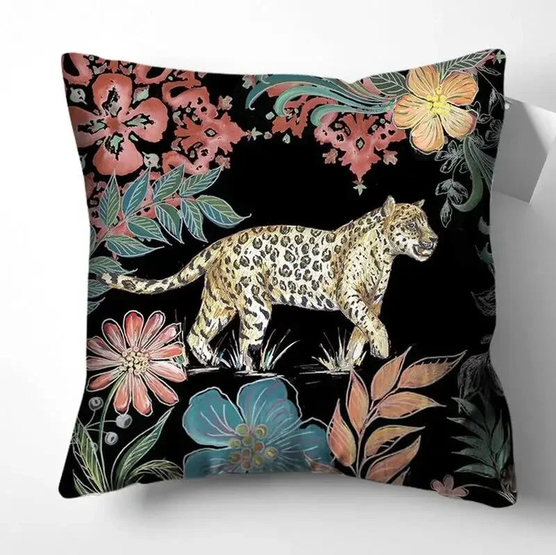 Axyaa Tiger Print Pillowcase - Decorative Sofa Cushion Cover Home Decor