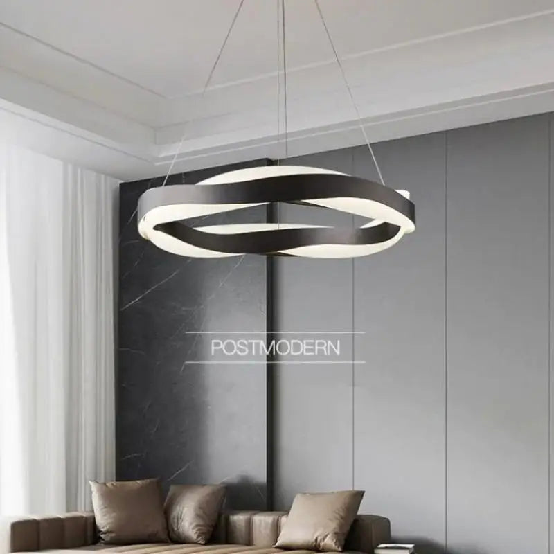 Axyaa Dimmable Steel Circle Pendant Lights for Modern Lobby, Dining Room & More