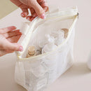 Axyaa Mesh Makeup Toiletry Bag: Portable Travel Shower Organizer & Cosmetic Pouch