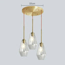 Axyaa Modern Amber LED Glass Chandelier Indoor Lighting Pendant Light