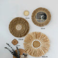 Rattan Grass Weaving Wall Decor, Moroccan Style, Axyaa Livingroom Bedroom Background