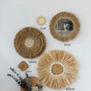 Rattan Grass Weaving Wall Decor, Moroccan Style, Axyaa Livingroom Bedroom Background