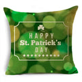 Axyaa St. Patrick's Day Four Leaf Clover Pillow Case in Green Series Home Decoration