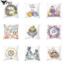 Axyaa Rabbit Flower Grass Ring Egg Pillow Sleeve Axyaa Sofa Seat Chair Decor