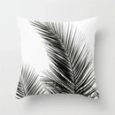 Axyaa Rose Gold Pink Palm Pillowcase 45x45cm Tropical Plants Cushion Cover