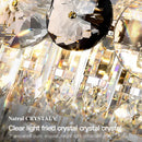 Axyaa Luxe Crystal Chandelier: Modern Elegant Lighting for Living Room, Dining, and Bedroom