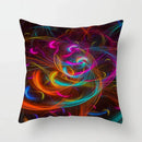 Axyaa Geometric Cat Hug Pillow Cover - Psychedelic Color Sofa Decor