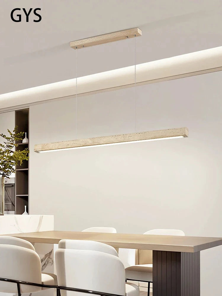 Axya Stone Long Strip LED Pendant Chandelier for Office and Home