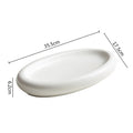 Axyaa Oval Ceramic Sushi Plate Serving Platter - Solid Color Tableware for Home Kitchen