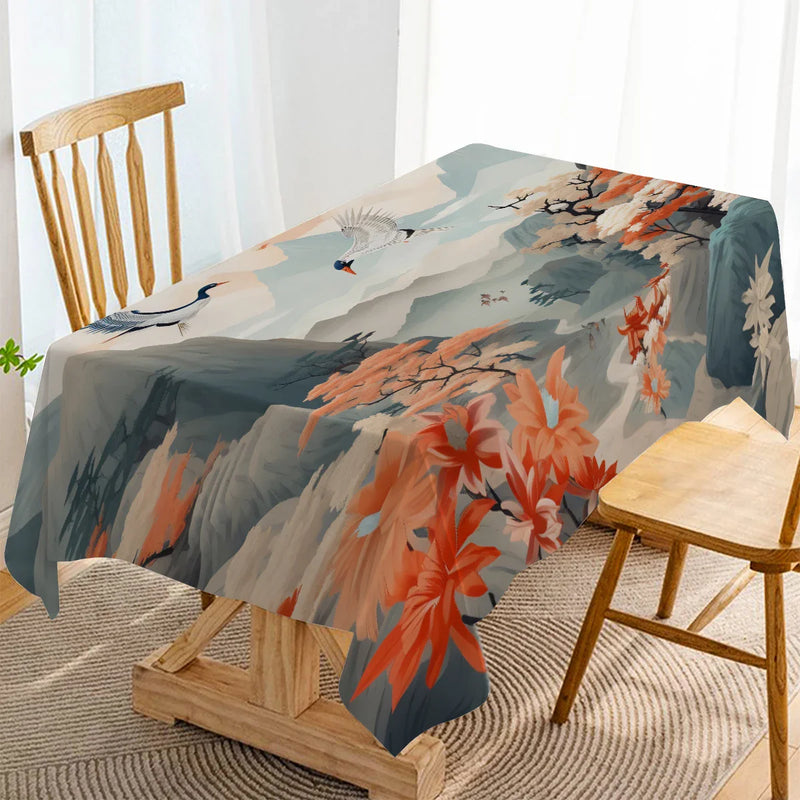 Axyaa Waterproof Rectangular Tablecloth for Home Decor, Kitchen, Living Room, Wedding Party