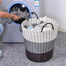 Axyaa Woven Rattan-Style Foldable Laundry Basket & Toys Storage Home Decor