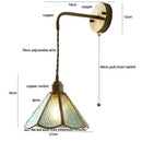 Axyaa Glass LED Wall Lights - Adjustable Wire Plug-In Vintage Tiffany Wall Lamp