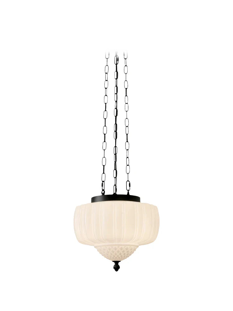Axyaa Milk White Glass Pendant Lamp: Modern Style for Bedroom, Living Room & Restaurant