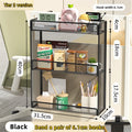 Axyaa Hanging Desktop Organizer Rack with Complimentary Hook - Black