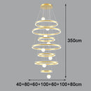Axyaa Crystal Stair Chandelier Light - Ceiling Lamp LED Chandeliers for Living Room