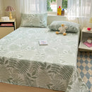 Axyaa Cotton Coarse Cloth Bed Sheet Set, Soft Mat & Quilt - Single/Double, Print, Washable