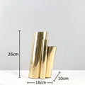 Axyaa Golden Stainless Steel Round Vase - Minimalist Plant Pot for Room Aesthetic Decor